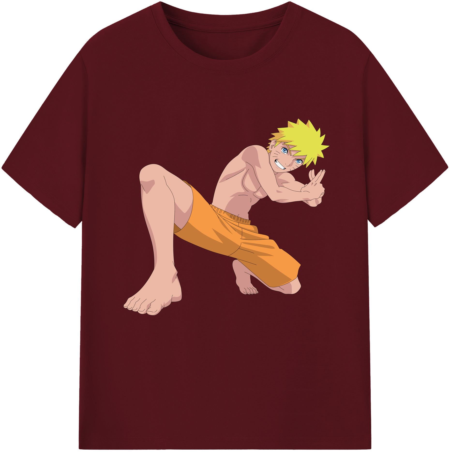 （画像用） NARUTO -ナルト- うずまき ナルト Uzumaki Naruto 綿100％半袖Tシャツ（フロントプリント）